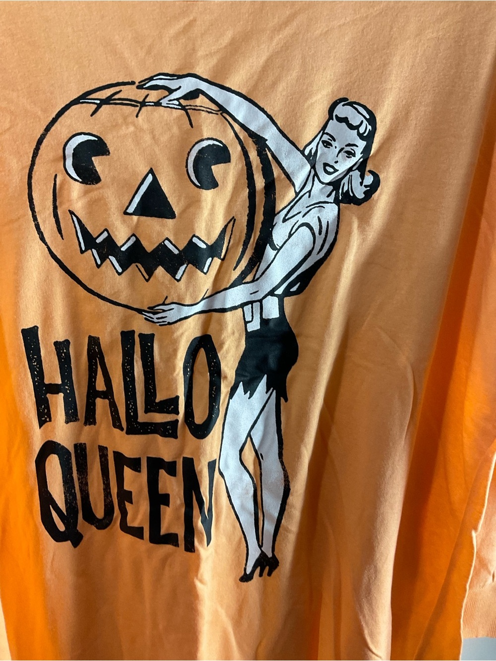 Celebrate It Orange "Halo Queen" Halloween Pajama Top